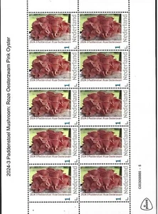 Netherlands 2024-3 Mushroom; Pink Oyster SHEETLET mnh u - Picture 1 of 1