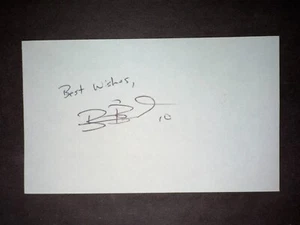 Tarjeta índice firmada 3x5 Brian Bocock, GIANTS (debut 2008) (HS) - Imagen 1 de 1