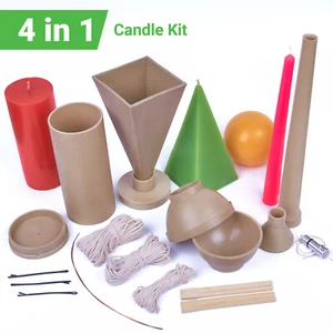 4 Different Plastic Candle Molds Set -Geometric Candle Molds- Candle Making Mold - Picture 1 of 12