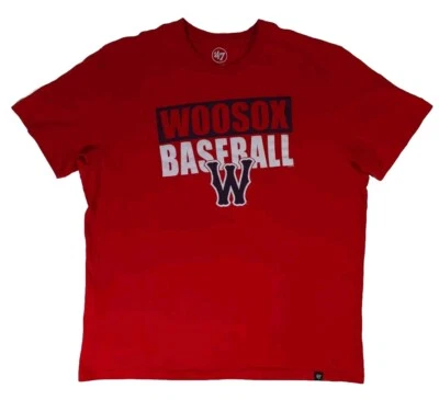 47 Marca Worcester Medias Rojas "WooSox Béisbol" Triple A MiLB Camisa Roja Adulto XL Foto 1 de 4