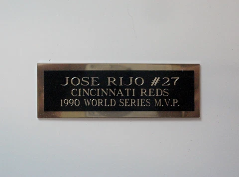 Jose Rijo Baseball Card Plaque or Baseball Ball Cube Nameplate 1" X 3" Cover