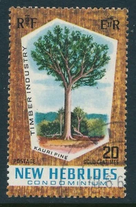 1969 NEW HEBRIDES KAURI PINE BRITISH FINE USED/CTO - Picture 1 of 1