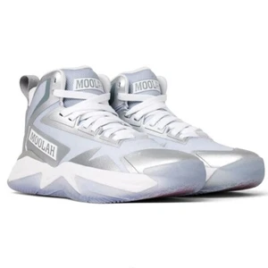 Moolah Triple Double White Silver Pro Basketball Glitch Mode Women Size New - Picture 1 of 8