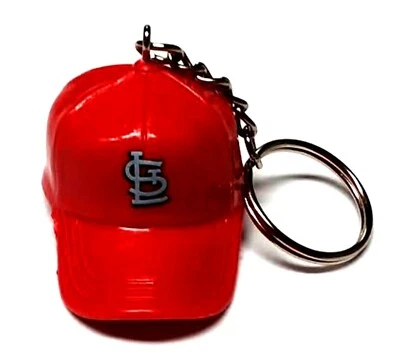 ST. LOUIS CARDINALS KEYCHAIN CAP HAT 2" LONG LICENSED MLB BASEBALL CHARM PULL - Image 1 of 2