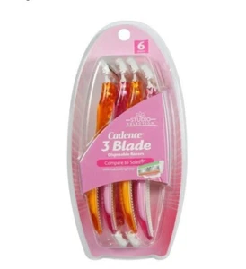 Studio Selection Cadence 3 Blade Disposable Razors 6 Pack NEW Women's - Picture 1 of 2