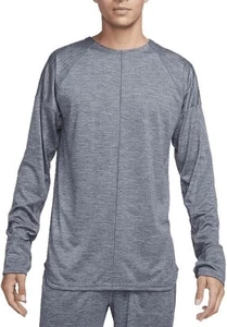 MEN'S SIZE Medium Nike Yoga Dri-FIT Crew Shirt Long Sleeve FB7775-065 Grey NEW - Picture 1 of 7