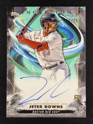 2023 Topps Inception #BRES-JD Jeter Downs Rookie Autograph Aqua /75 - Image 1 of 2