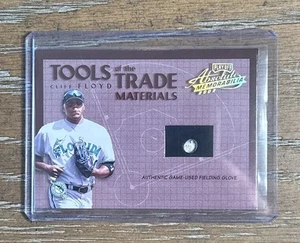 Cliff Floyd Game Used Fielding Glove Card 2002 Playoff Marlins /125 Tools - Picture 1 of 2