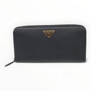 PRADA Zip-Around Long Wallet Authentic Men 1589 - Picture 1 of 10