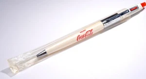 Vintage Scripto 100 Ballpoint Pen Coca Cola Square Push Button Clip Click N.O.S. - Picture 1 of 3