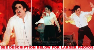 MICHAEL JACKSON 1997 ONSTAGEandONFIRE 3xRARE8x10 PHOTOS - Picture 1 of 1