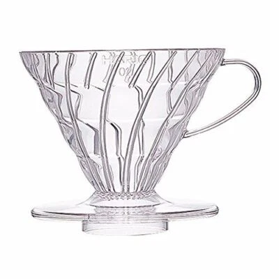 Goteador de café transparente HARIO VD-02T V60 1-4 tazas con cuchara medidora de Japón Foto 1 de 2