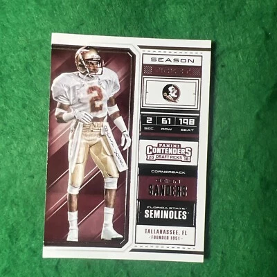 2018 Panini Contenders Draft Picks Season Ticket Deion Sanders #30 HOF - Image 1 of 4