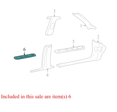 2003-2011 Lincoln Town Car Passenger RR Door Sill Plate Used 3W1Z5413228BAB OEM - Изображение 1 из 4