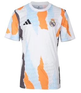 Adidas Hombres Real Madrid Pre-Partido Camisetas Blanco Fútbol RMFC Camiseta Camiseta Camiseta Jersey JJ3493 - Imagen 1 de 6
