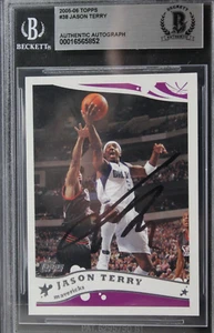 Jason Terry Dallas Mavericks Signed 2005 -06 Topps #38 Autographed Card BAS - Picture 1 of 3