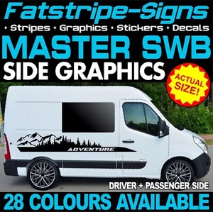 RENAULT MASTER SWB L1 GRÁFICOS PEGATINAS CALCOMANÍAS CÁMPER FURGONETA AUTOCARAVANA - Imagen 1 de 2