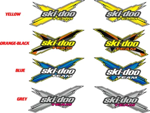 SkiDoo  Vinyl Decal Sticker 2-Pack XP, Rev, MXZ, Renegade, Race, Mod - Bild 1 von 2
