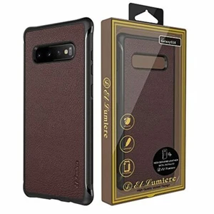 El Lumiere Neo Genuine Leather Hybrid Case for Samsung Galaxy S10 - Picture 1 of 9