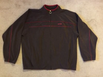 ADIDAS Jersey Cremallera XL Marrón con Ribete Rojo Foto 1 de 4