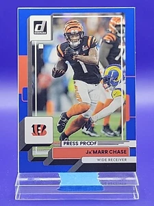 Ja'Marr Chase 2022 Donruss Blue Press Proof SP π₯ Bengals - Picture 1 of 2