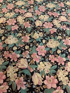 3 - Yards - Pink & White Floral Fabric - Picture 1 of 6