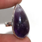 925 Silver Plated-natural Amethyst Ethnic Gemstone Ring Jewelry Us Size-8 Au H00