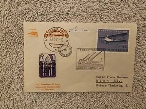 Rocket Mail FLOWN Cover | EZ 35 Austria | R1 Amtliche Raketenpost - Picture 1 of 2