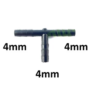 T-Stück Stachel 4 mm Schlauch Rohrverbinder Fitting Verbinder Luft Wasser - Bild 1 von 3