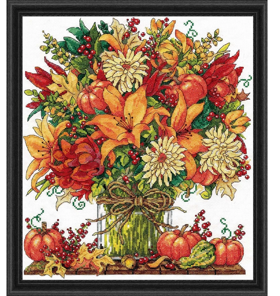 Design Works Crafts Fabulous Fall Counted Cross Stitch Kit, Multicolor
