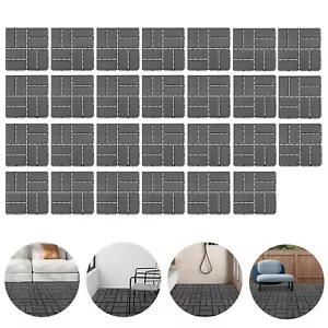 27Pcs Anti Warping Interlocking Wood Flooring Patio Deck Tiles Outdoor 12" x 12" - Picture 1 of 14
