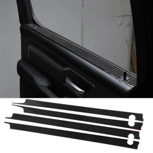 4× Carbon Fiber Interior Window Panel Strips Cover for Dodge Ram 1500 2018-2022 - Picture 1 of 9