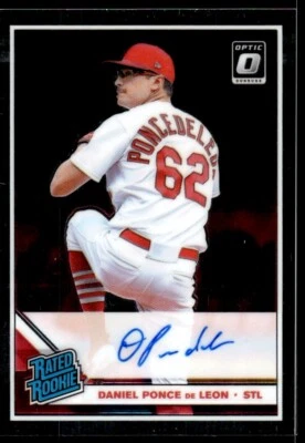 2019 Donruss Optic Rated Rookie Signatures Daniel Ponce de Leon Auto #RRS-DP R62 - Image 1 of 2