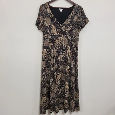Maxi Vestido Babydoll Croft & Barrow Para Mujer Y2K Fairy Grunge Talla L Boho Cachemira Foto 1 de 4