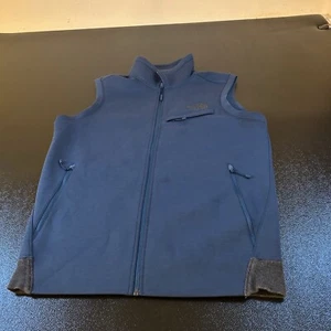 The North Face Vest Full Zip Sweater Sleeveless Pockets Outdoor Navy Mens Medium - Picture 1 of 8