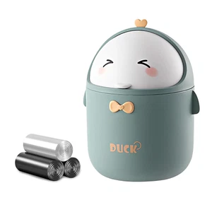 Cute Desktop Trash Can Wastebasket with 90 Trash Bags, Creative Mini Countertop  - Picture 1 of 7
