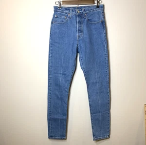 Levi's Jeans Womens 26x30 Blue 501 S Skinny Big E Button Fly Medium Wash - Picture 1 of 14