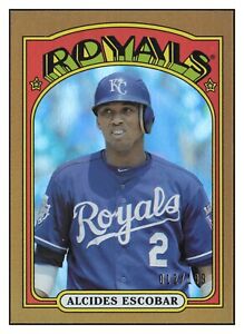 2013 Topps Archives Gold Foil Alcides Escobar #49 #12/199 Kansas City Royals