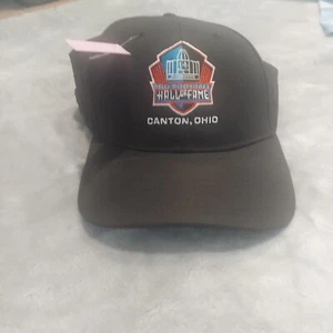 Pro Football Hall of Fame Adidas Canton, Ohio Black Strap Back Adjustable Hat - Picture 1 of 5