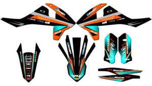 2016-2018 SXF SURGE Orange Senge Graphics Kit Compatible with KTM - Foto 1 di 10