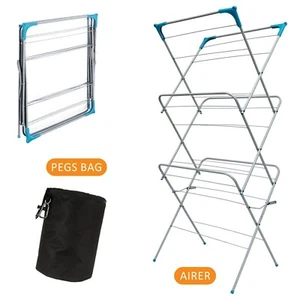 3 Tier Clothes Dryer Airer Foldable Laundry Rack Washing Line Drying Horse 14m - Picture 1 of 11