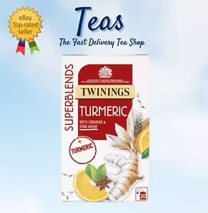 Twinings TURMERIC 20 x With Orange & Star Anise - Caffeine Free Tea - FAST P&P - Picture 1 of 5