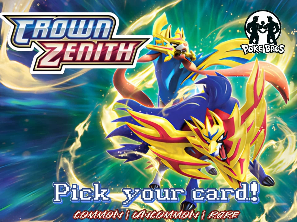 Crown Zenith Singles - TCG Commons, Holos, & Rares – Pick Your Card - Image 1 of 1