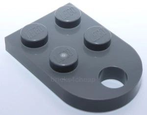 Lego 20x Dark Bluish Gray Plate Modified 2 x 3 with Hole - Picture 1 of 1