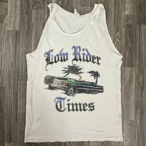 Low Rider Times Tank Top Easy Casual XL Made USA Ärmellos Vintage Car Tee - Bild 1 von 6