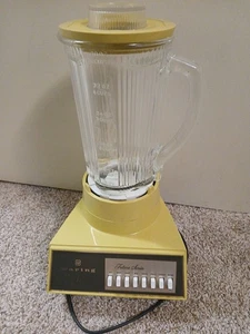 VTG MCM Waring Futura Series 8 Speed Blender Yellow Tested-Works! Model 11-156 - Picture 1 of 12