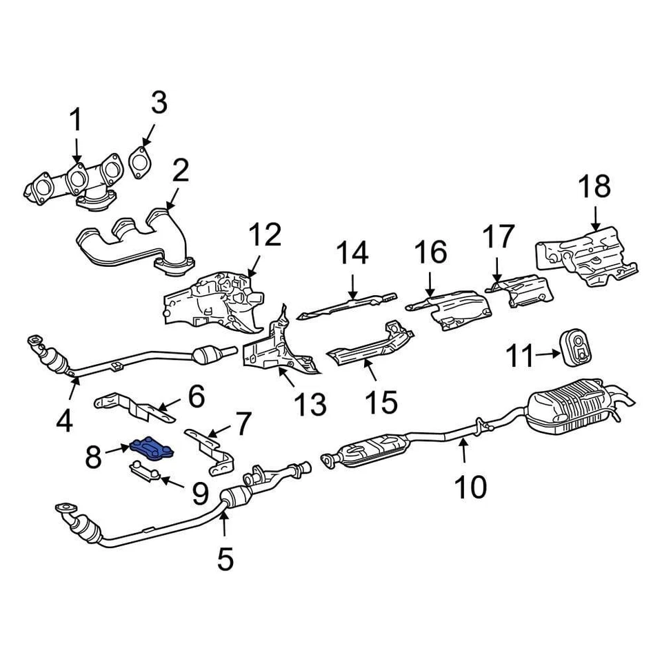 For Mercedes-Benz C63 AMG 2016-2018 Mercedes-Benz Catalytic Converter Bracket Foto 1 de 4