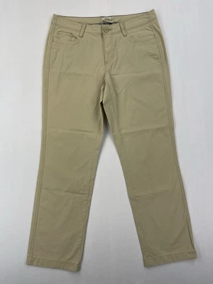 L.L. Bean Favorite Fit Pants Women’s 8 Petite Tan Chino Straight Leg Cotton - Image 1 of 4