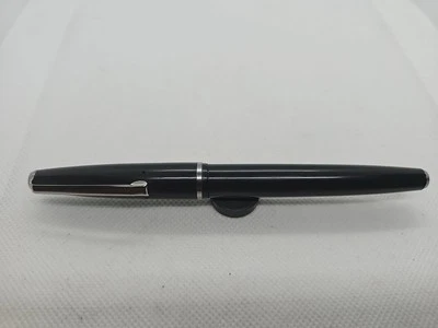 Pluma Estilográfica Platignum Silverline Negra Hecha en Inglaterra Relleno Apretador  Foto 1 de 4