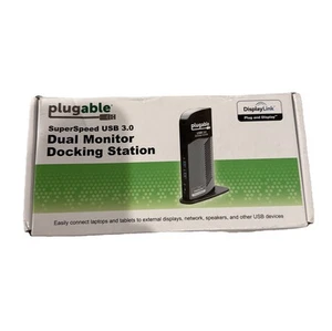 Plugable UD-3900 USB 3.0 & USB-C Universal Dual Monitor Docking Station - Bild 1 von 9